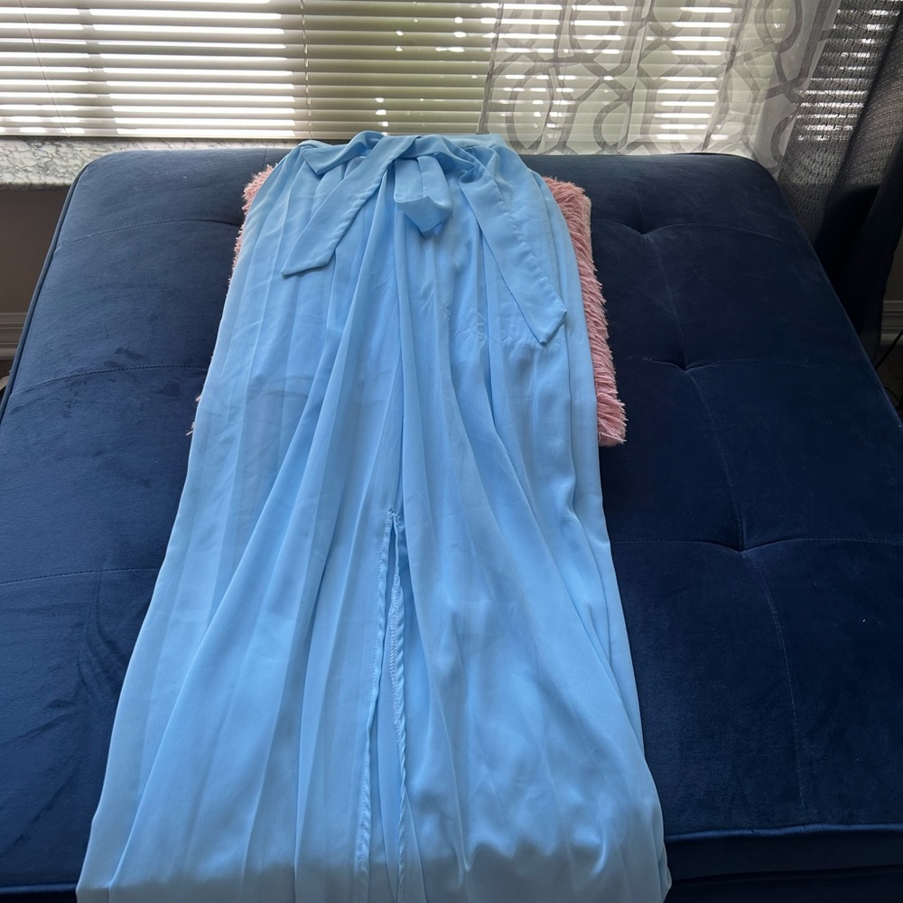 Elegant Light Blue Maxi Skirt long skirt |xs maybe small